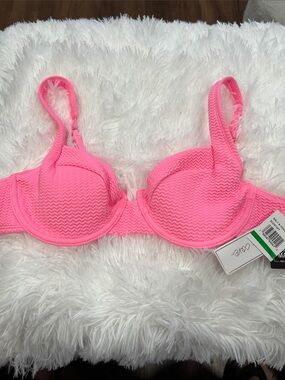 Salt + Cove Neon Pink Textured Underwire Bra